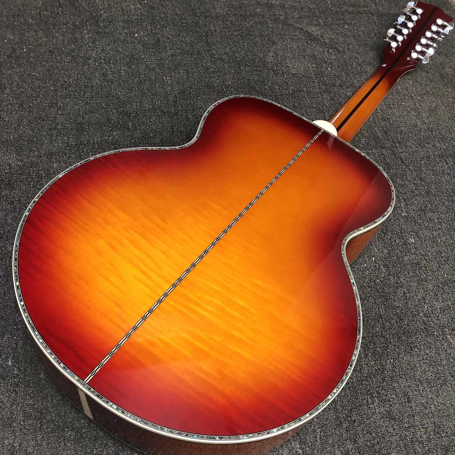 Flamed Maple Back Side 43 Inch Sj200 GB Style Acoustic Guitar