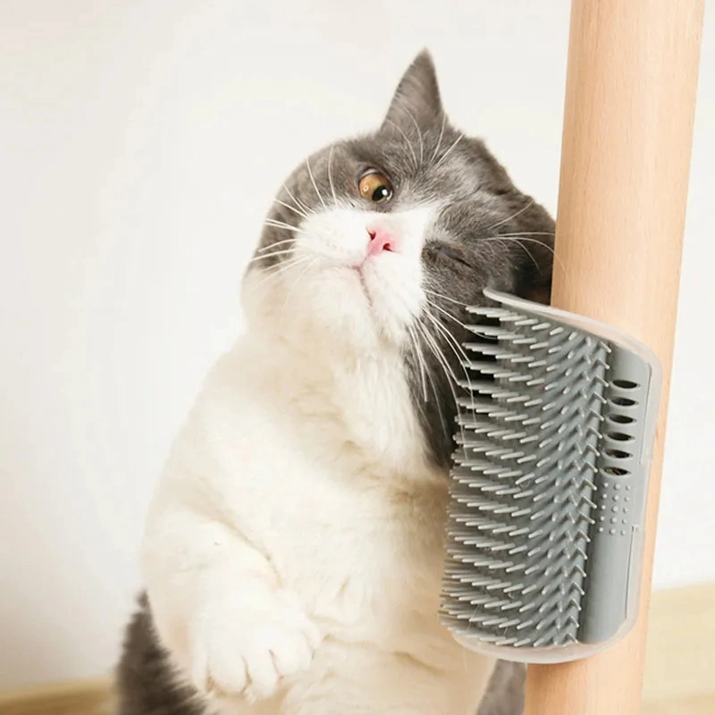 Removable Cat Corner Scratching Rubbing Brush Pet Hair Removal Massage Comb Pet Grooming Cleaning Supplies