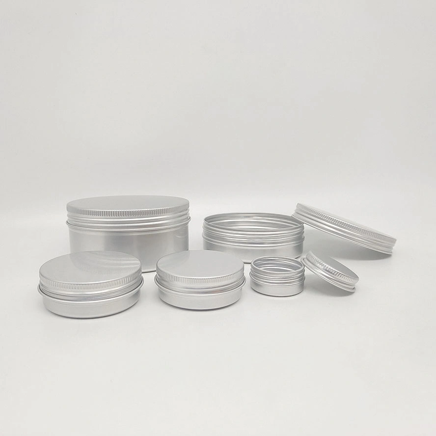 Jarro vacío de aluminio para cosméticos químicos envases latas 30g 50g 100g 150g