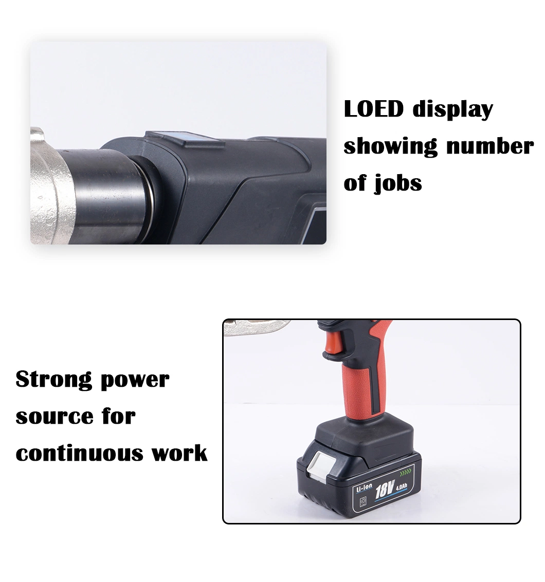 Pinces à sertir hydrauliques manuelles DLQ-300, outils électriques pour batterie au lithium