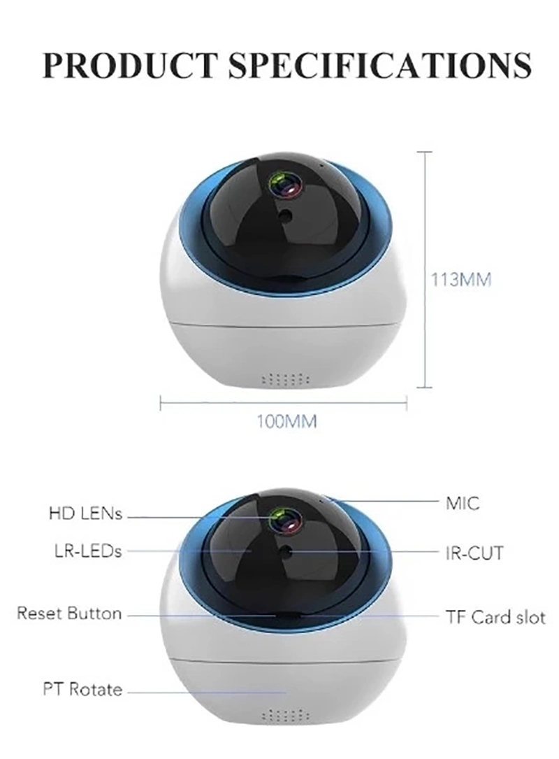 1MP/2MP/3MP Auto Tracking Smart Home CCTV IP Security Baby Monitor Camera