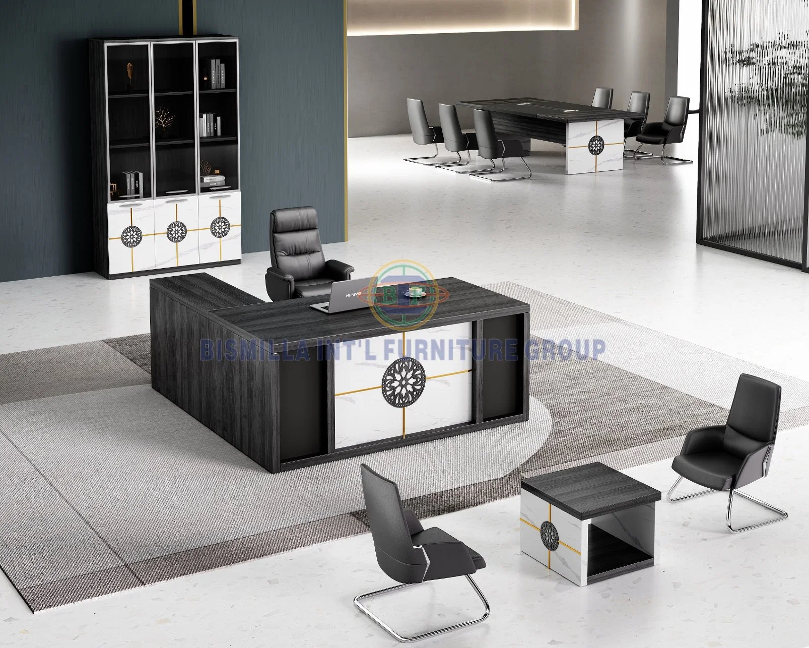 Klassisches modernes Design CNC-Stil Executive Desk Türkei Büromöbel