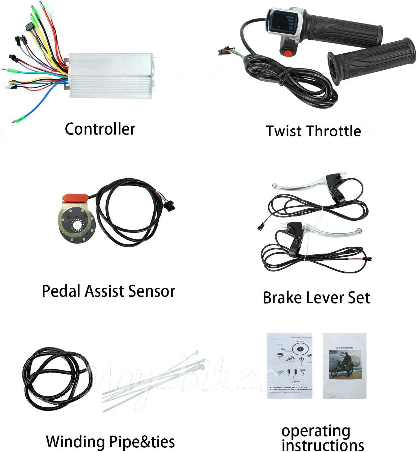 Mayebikes 2023 Ebike Motor Conversion Kit 36V 500W Ebike Brushless Gearless Hub Motor Bicycle Engine Kits