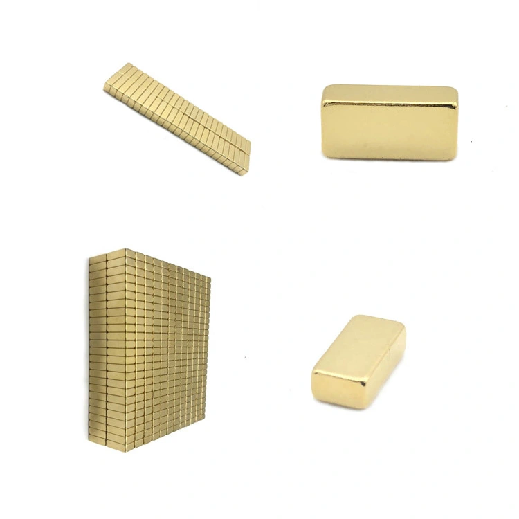 10X10X3mm Customized Gold Surface Block Magnet