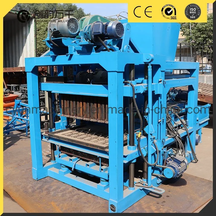 Qt4-26 Semi-Automatic Concrete Hollow Block Machine Production Line