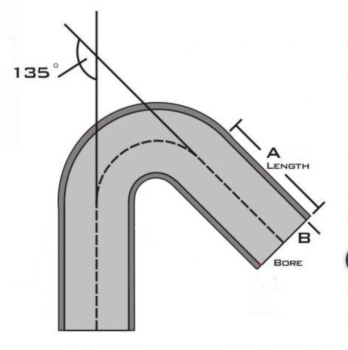 135 Degree Elbow Silicone Coupler Hose Turbo Intercooler Pipe