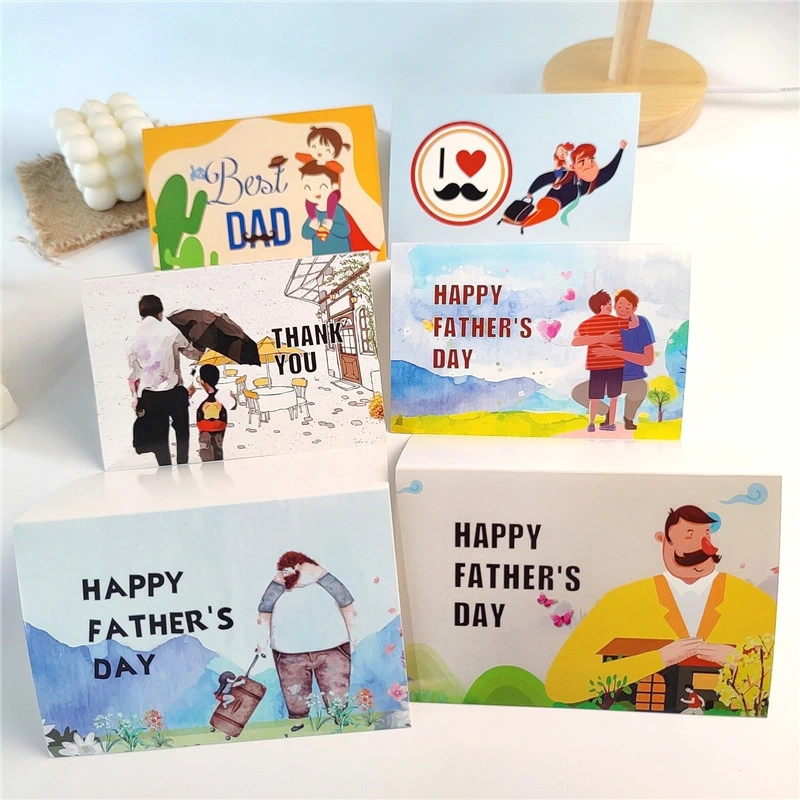 High-Quality Father's Day 6 Card Sets with Envelopes and Stickers