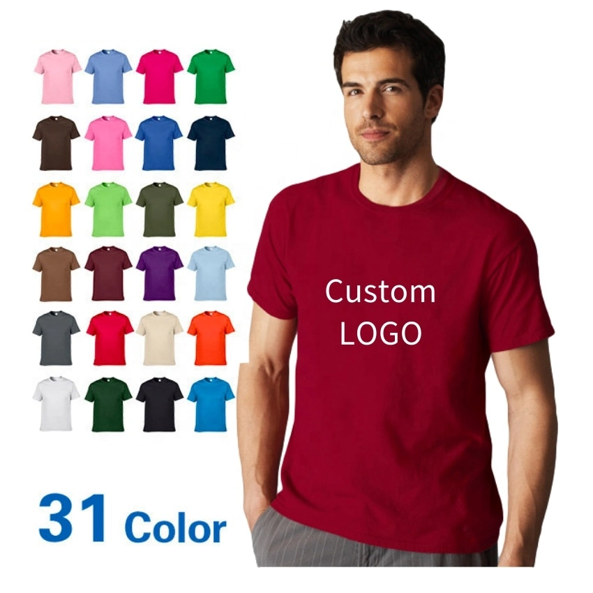 Wholesale Men Clothing Top Quality 100% Cotton Men T-Shirt Printing Custom Your Brand Logo T Shirt Men Graphic Tees Shirt Women Oversize White Tee