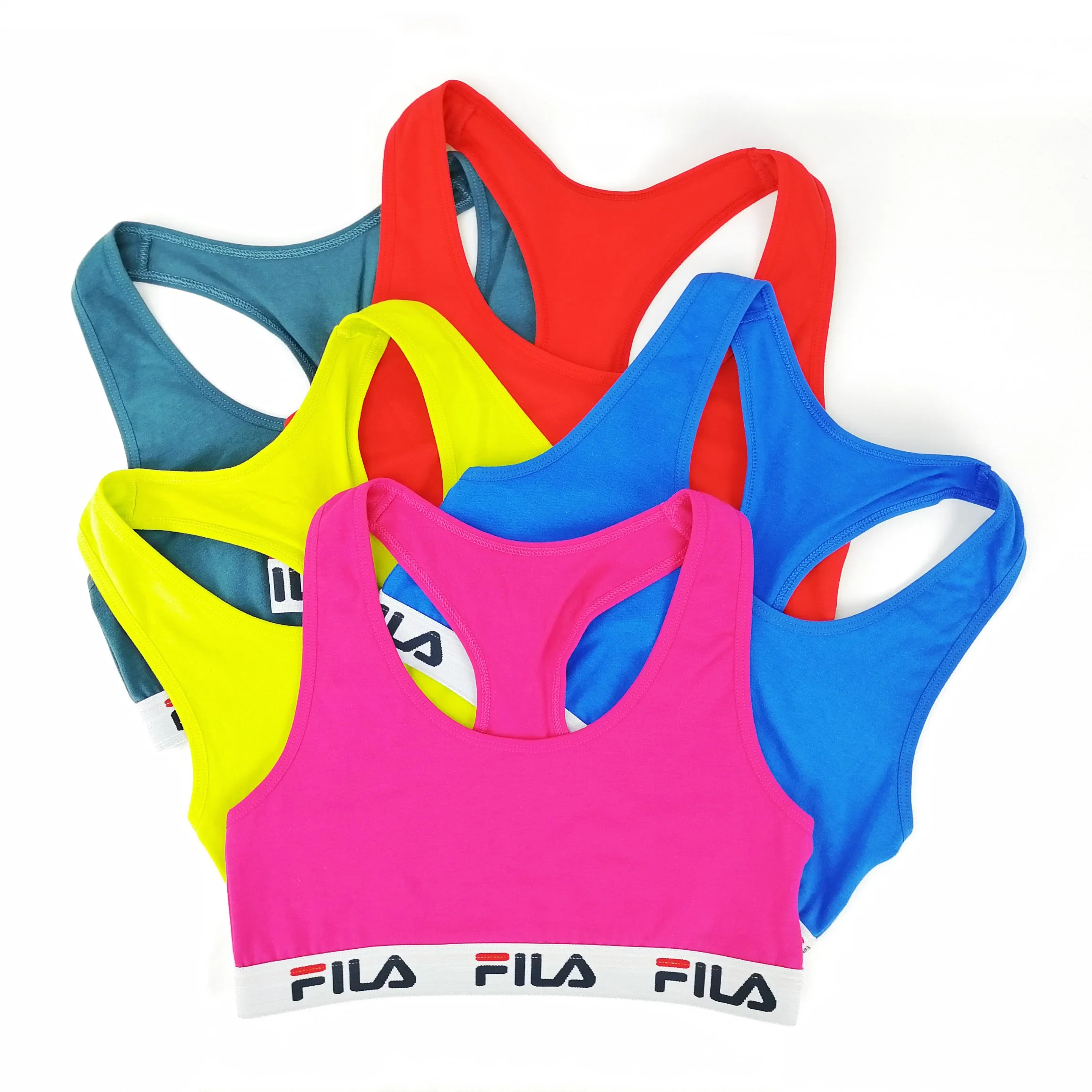 Multicolor Logotipo personalizado señoras sostén deportivo FITNESS PARA MUJERES