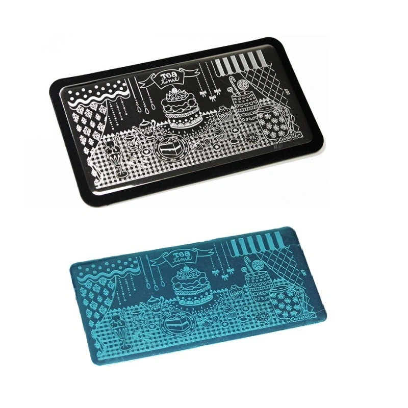 Colorful Embossed Designs Chemical Etching Stamping Nail Plates