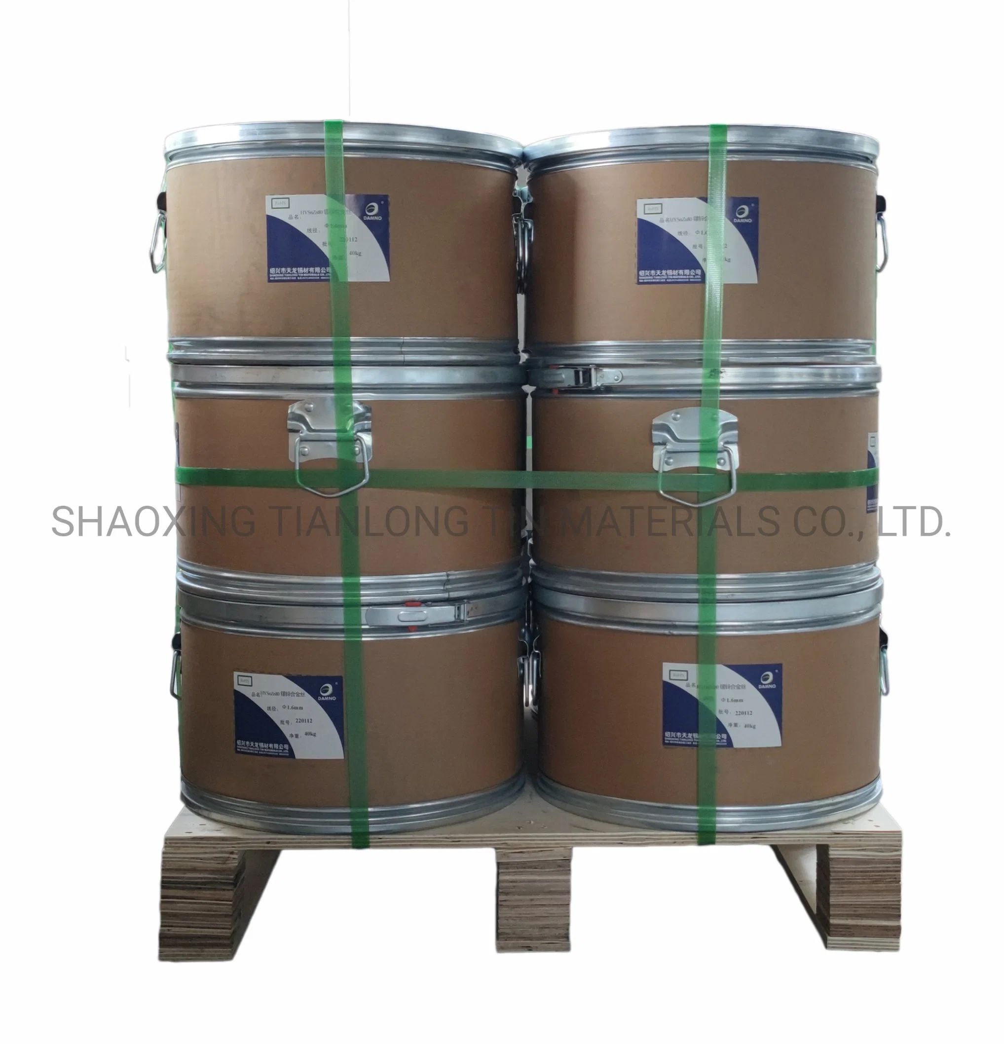 Sn20Zn80 Tin-Zinc Alloy Wire for Film Capacitor, ZnSn