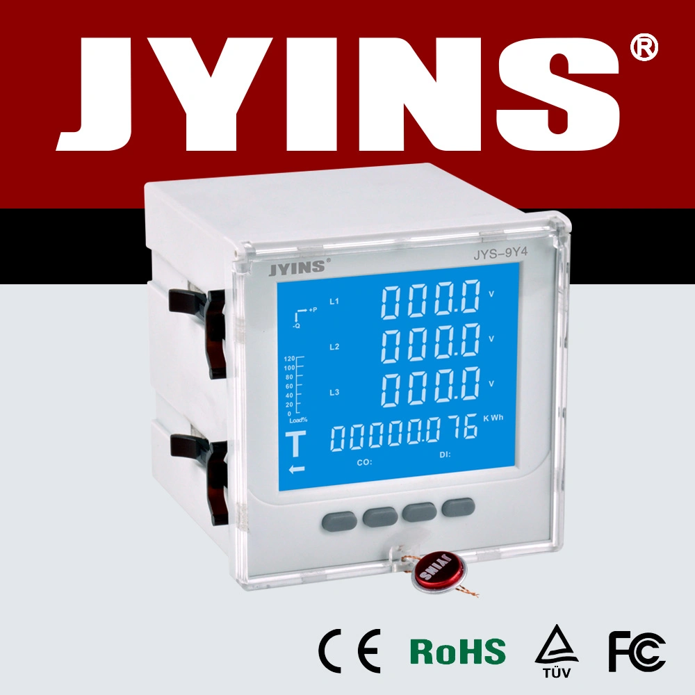 Multifunktionales 3-Phasen-Spannungs-/Amperemeter, digitales elektrisches/Frequenz-/Leistungs-/Energiemessgerät