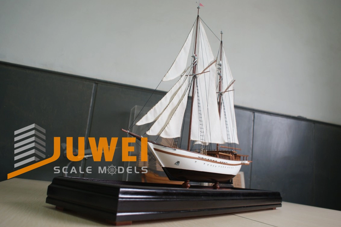 Miniature Wooden Sailing Boat Model for Gift (JW-16)