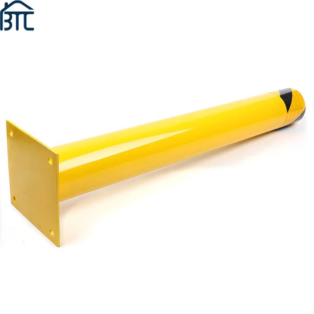 Yellow Steel 4.5 Inch Diameter Steel Pipe Safety Bollard Post