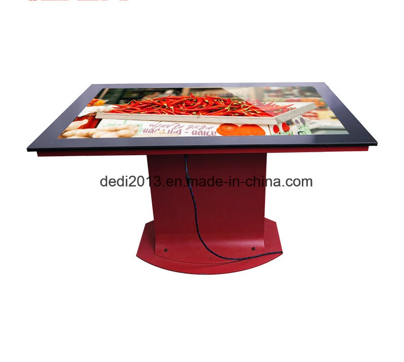 55 pulgadas LCD interactivo café tabla de la pantalla táctil para publicidad