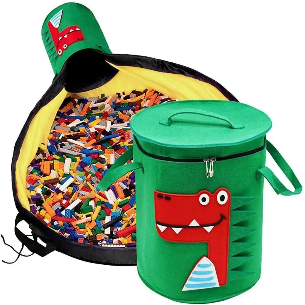 Portable Cartoon Drawstring Quick Cleanup Container Children Store Children's Toys Organizer