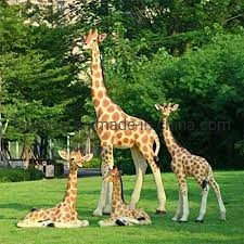 Garden Jungle Style Birthday Party Decorative Giraffe Big Resin Fiberglass Safari Wild Animals