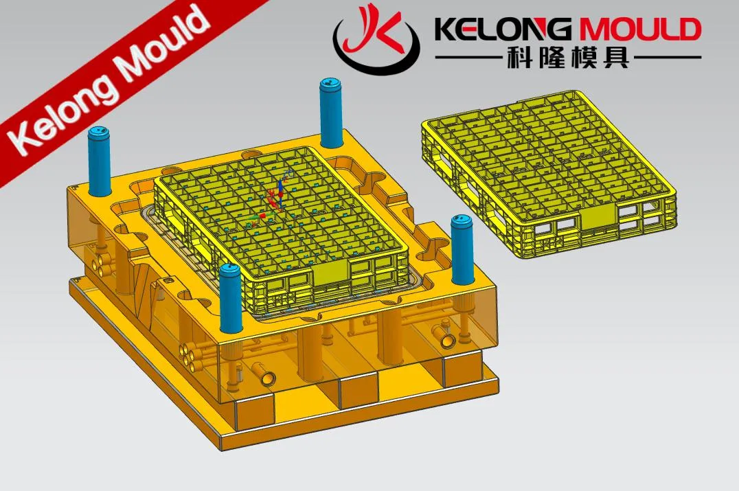 HDPE-Lagerung Euro Kunststoff-Palettenform Industriestahl verstärkt