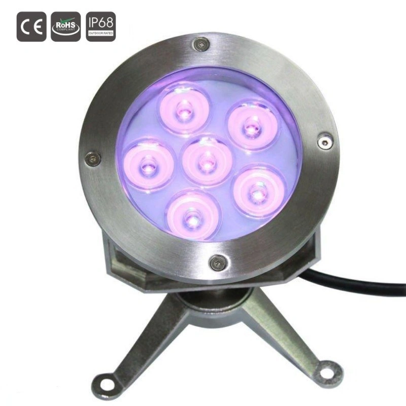 18W68 12~24 IP V RGB LED tricolor de la luz subacuática