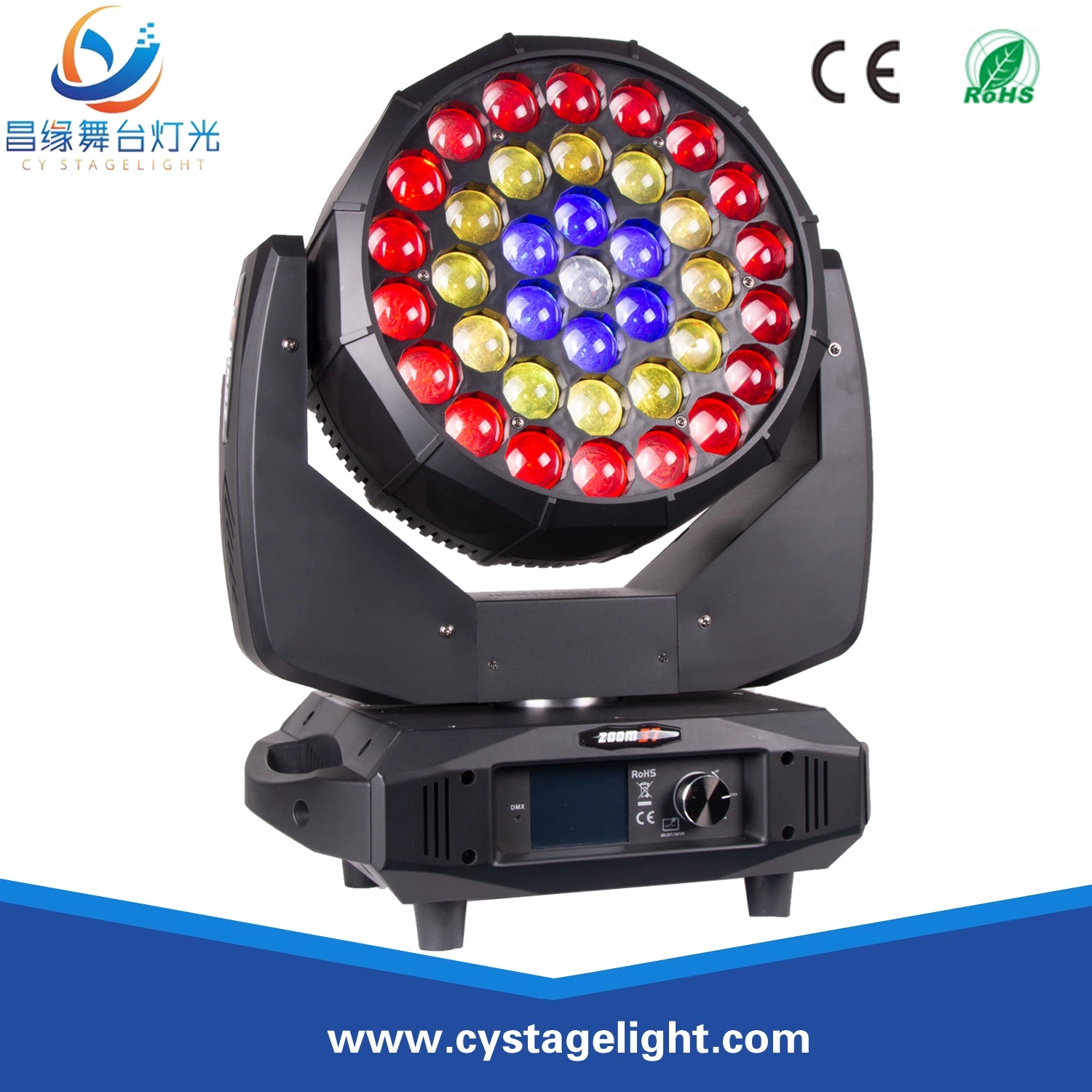 37X15W 4in1 RGBW Zoom LED Wash Moving Head Stage Light Equipment