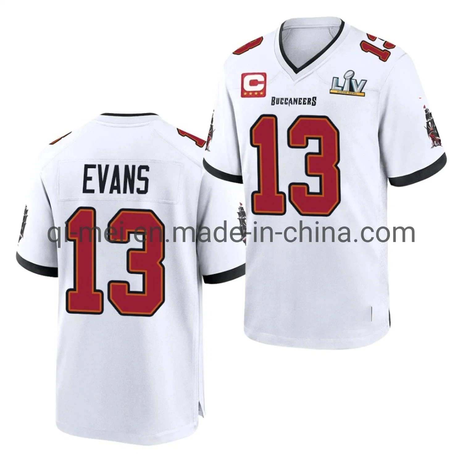 2021 Super Bowl LV Champions Mike Evans Buccaneers se remportant Maillots de football alternatifs