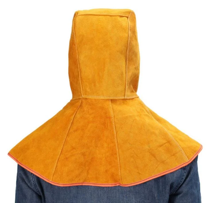 Protector de cuero de cuero de cuero de cuero de cuero de cuero de la cubierta de soldadura del casco de trabajo con cuello Drape de hombro, lente de filtro oscurecimiento automático solar