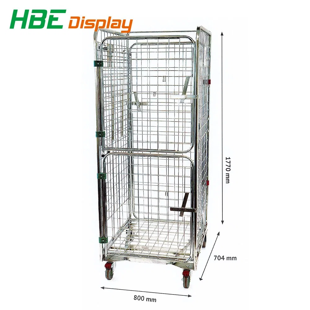 Warehouse Foldable and Nestable Industry Factory Storage Material Transport Pick up Trolley Roll Container