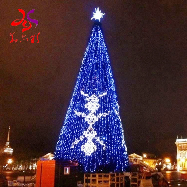 Festival Large PVC Glitter Lighting Handmade PE Christmas Tree