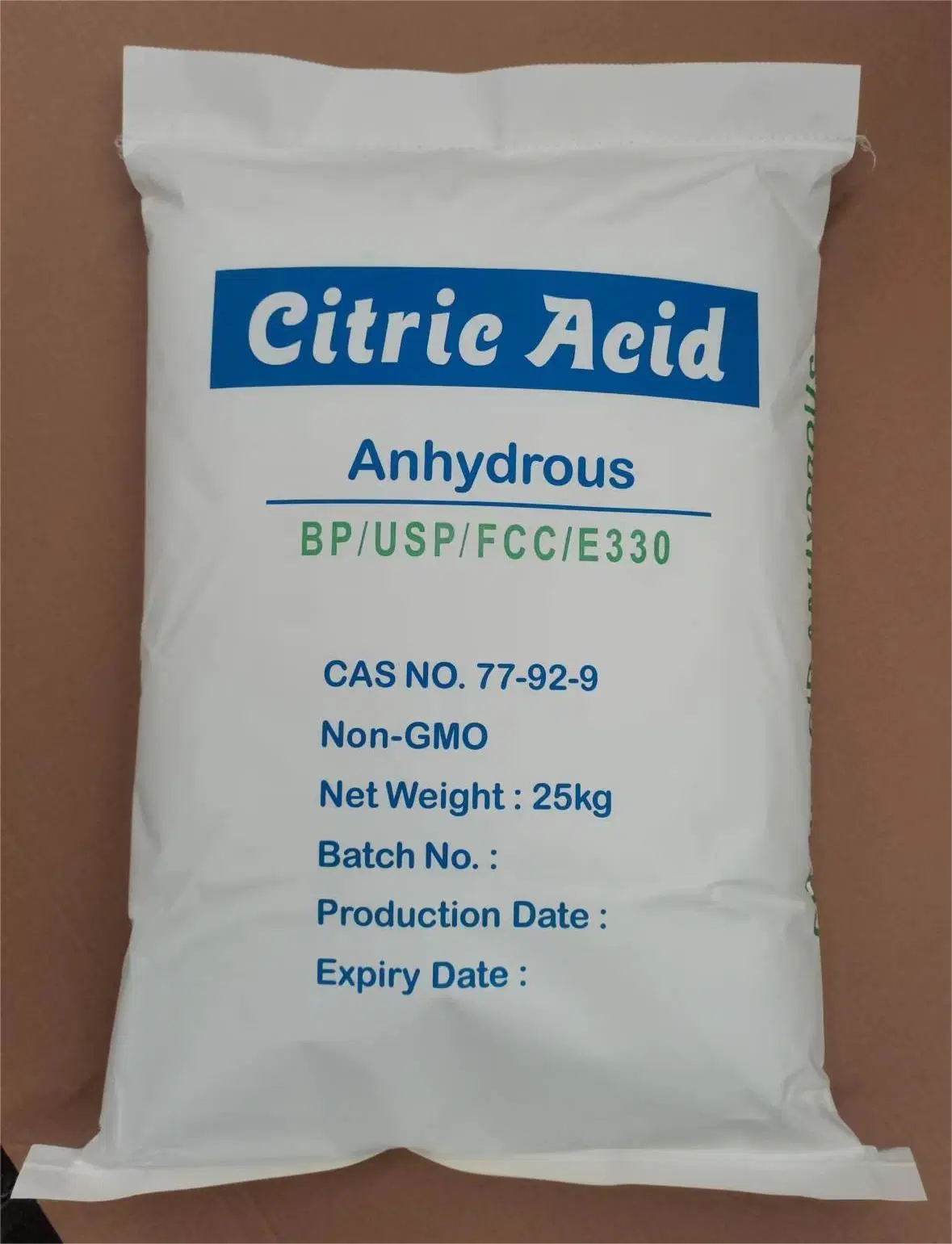 Preço de fábrica ácido cítrico anidro / CAA CAS no.: 77-92-9 Embalagem neutra