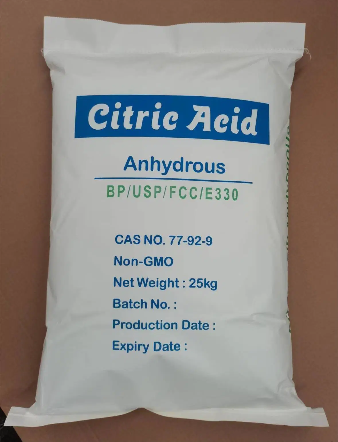 Precio de fábrica Acido cítrico Anhidro/Caa no. De CAS: 77-92-9 Embalaje neutro