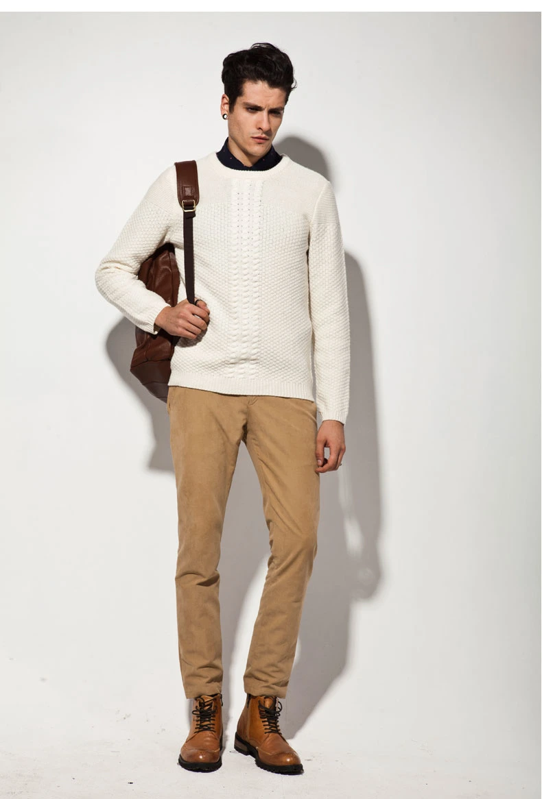 ODM Men Fashion Clothing Cable Knit Sweater Garment