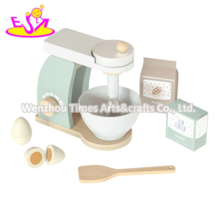 Personalizar el juego de aparentar la cocción de la cocina de madera Mini Set de juguetes para niños mezclador W10D668