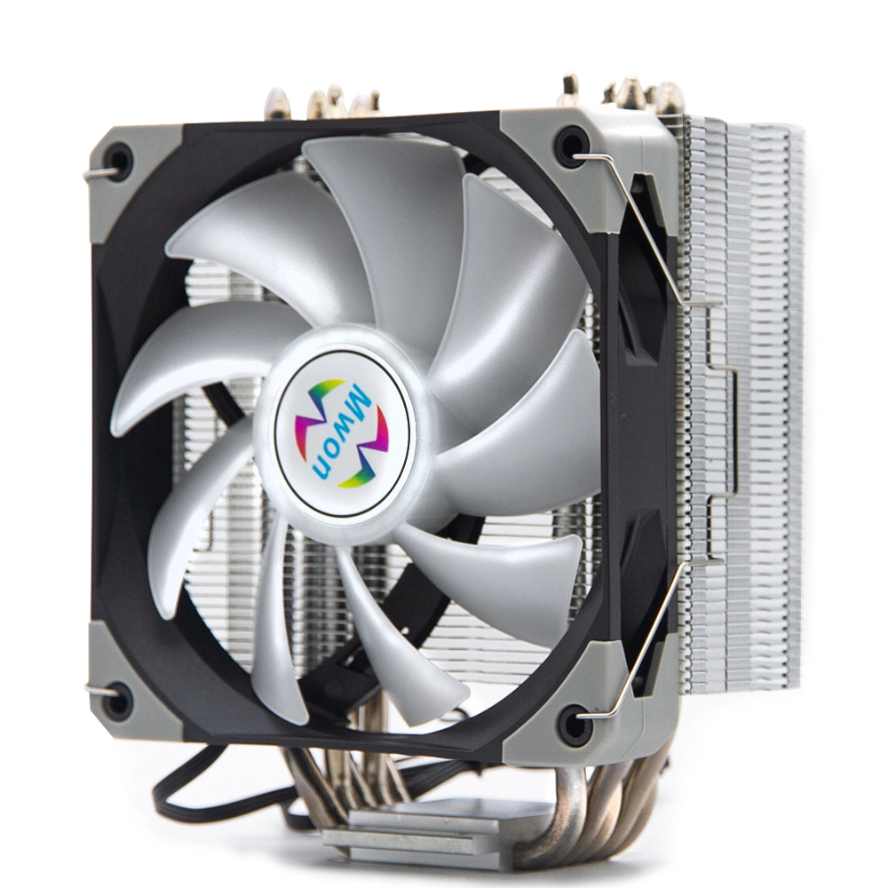 Mwon Refroidisseur de CPU à expédition rapide avec 5 caloducs en cuivre et une base en cuivre à contact direct, des ailettes en aluminium et 1 ventilateur de refroidissement CC.