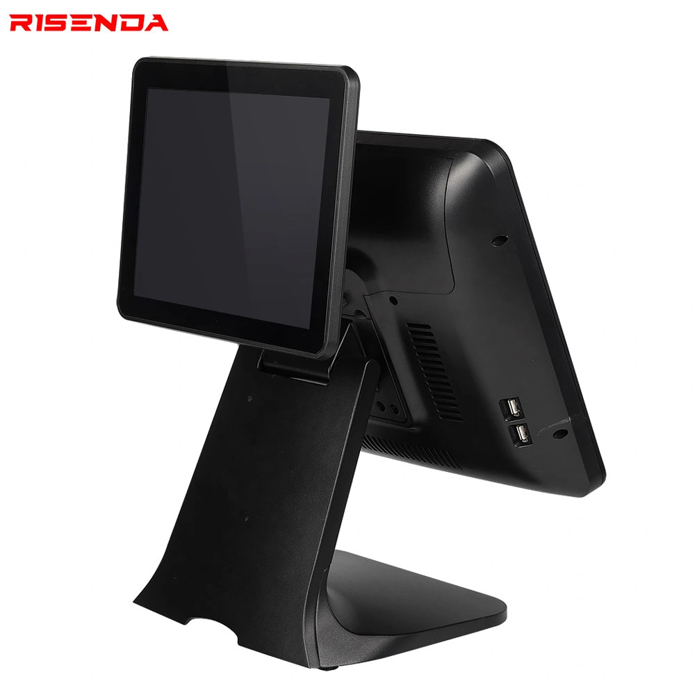 Risenda POS 15" POS Terminal All in One Cash Register with Assemble Customer Display