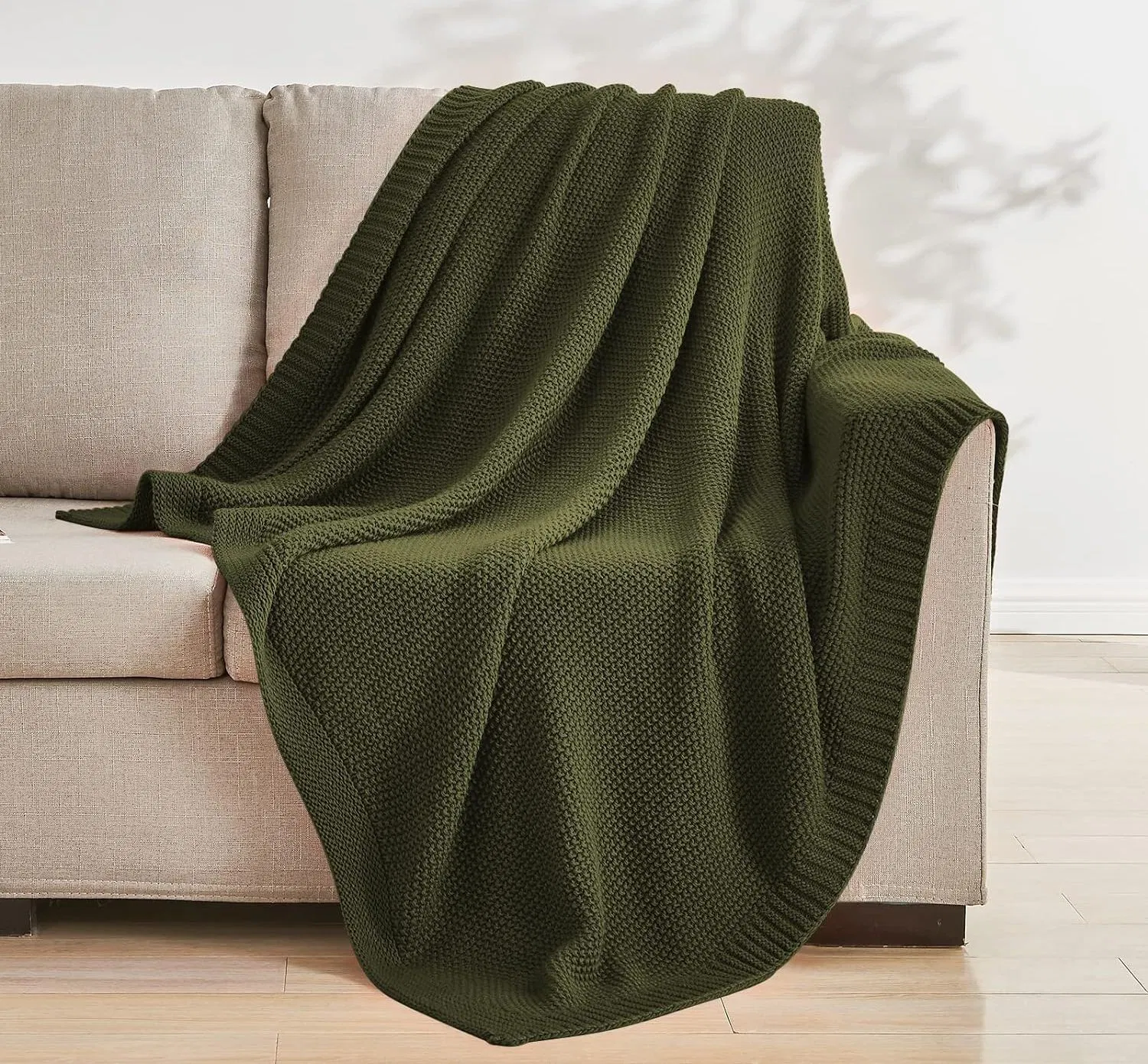 Factory Customization Polyester Knit Throw Blanket Weighted Knitted Blanket Home Textile