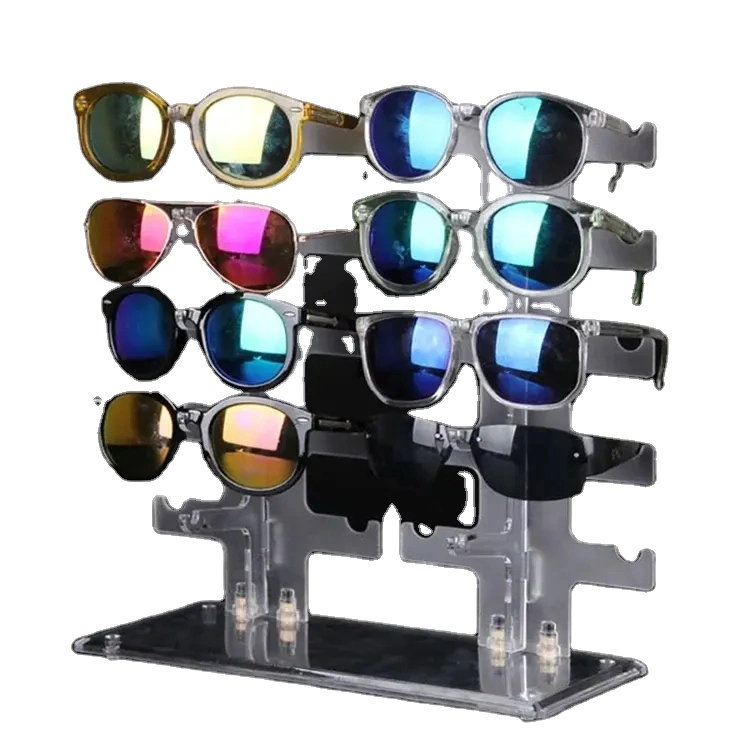 Soporte de gafas de sol acrílicas de alta calidad lentes de rack de cristal Soporte de la pantalla de almacenamiento