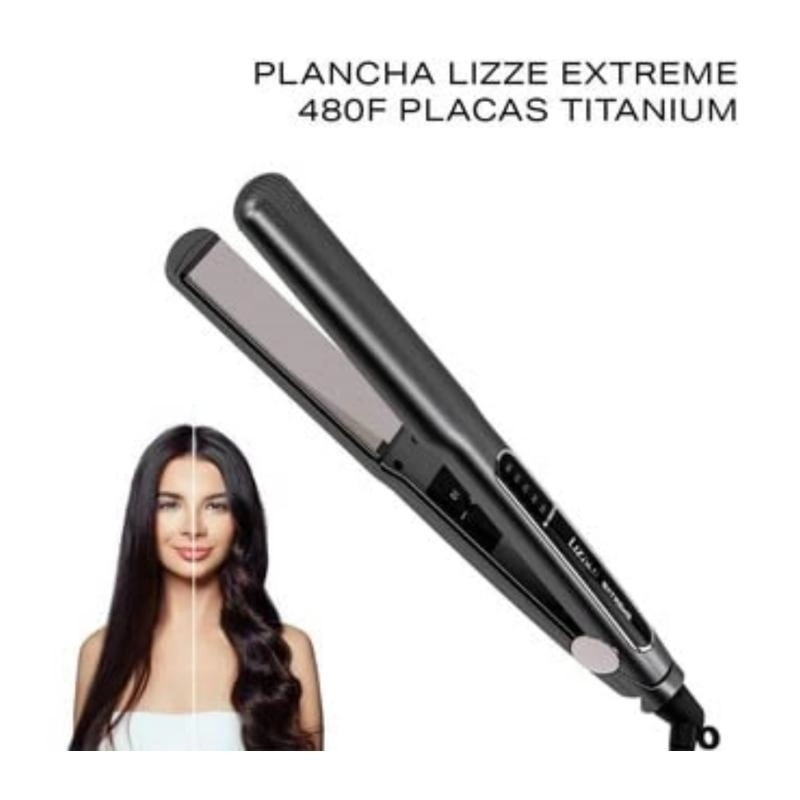 Lizze Hair Straightener Gray Premium Titanium 110V 480f Hair Iron Dryer