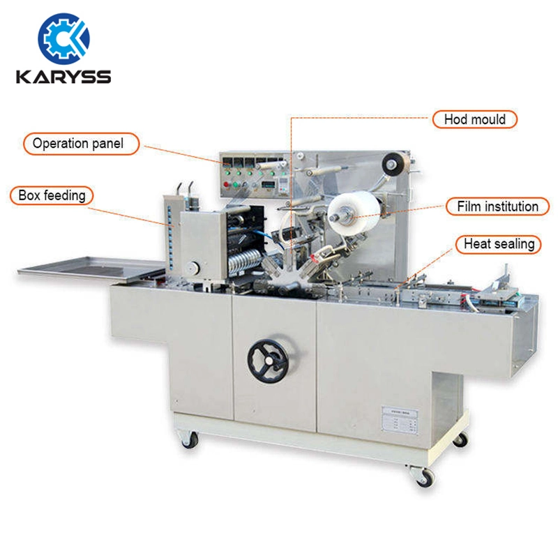 Kariss Playing Cards Cigarettes Soap Box Cellophane Film Overwrapping Machine and Cellophane BOPP Wrapping Machine