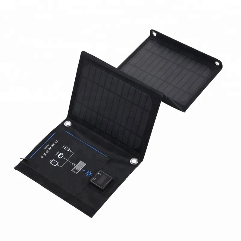 18W Foldable Solar Panel USB Portable Mobile Car Battery Folding Solar Charger Factory Price