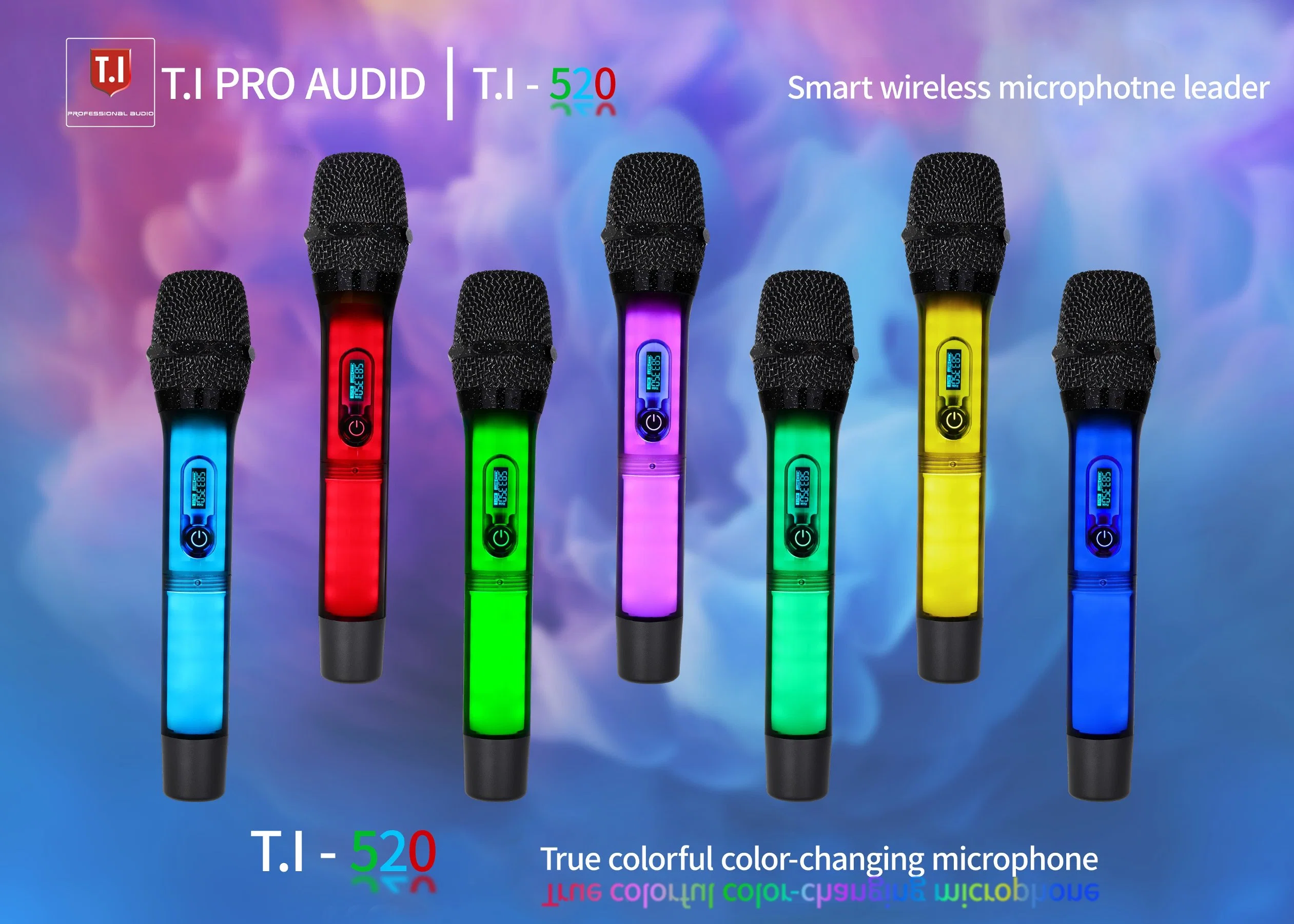 T. I-520 The Global's First Light-Emitting Microphone Wireless Bluetooth Mics