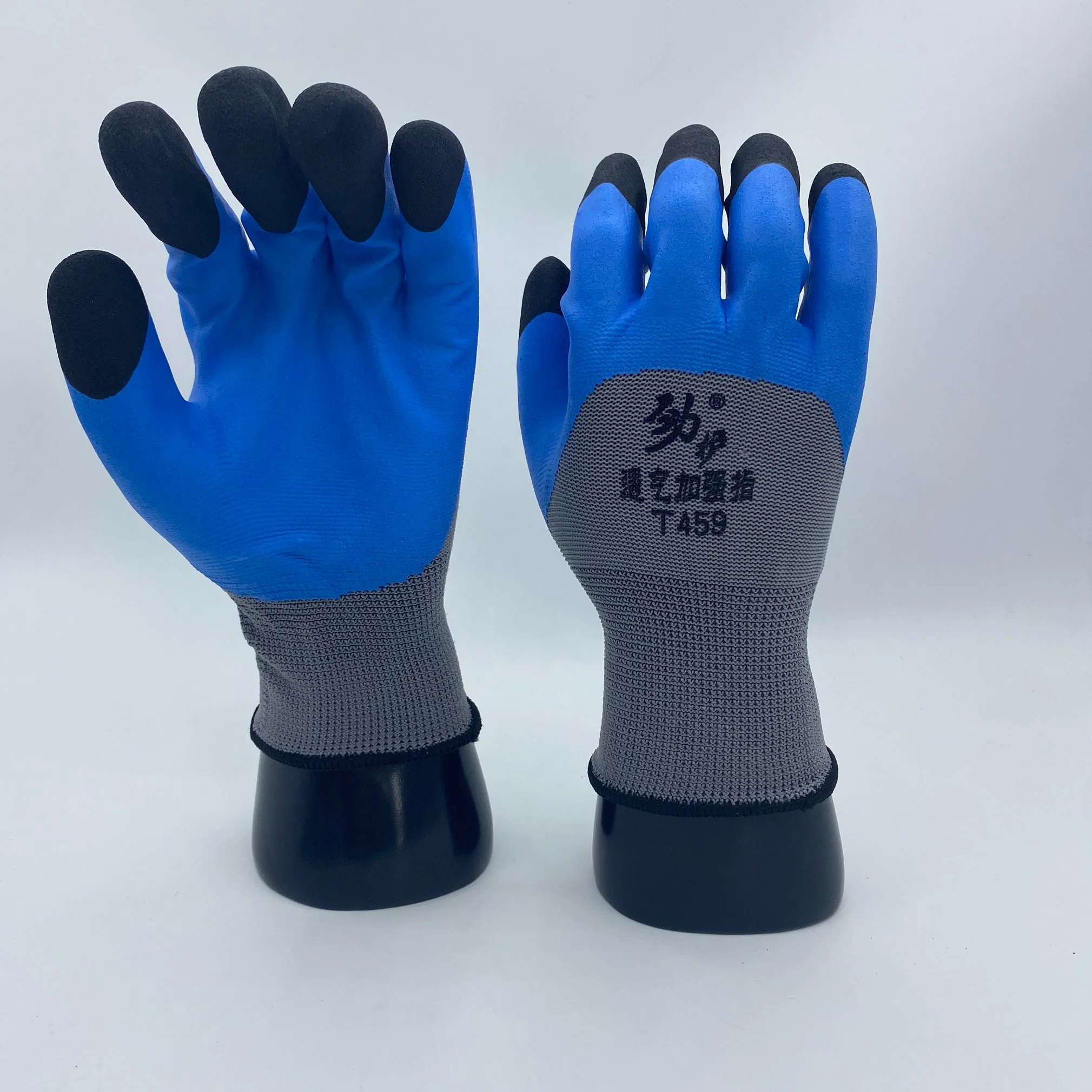 Rubber Impregnated Anti Slip Water Proof Latex Sandy Palm Double Coated Safety Work / Working Labour Industrial Safety Gloves