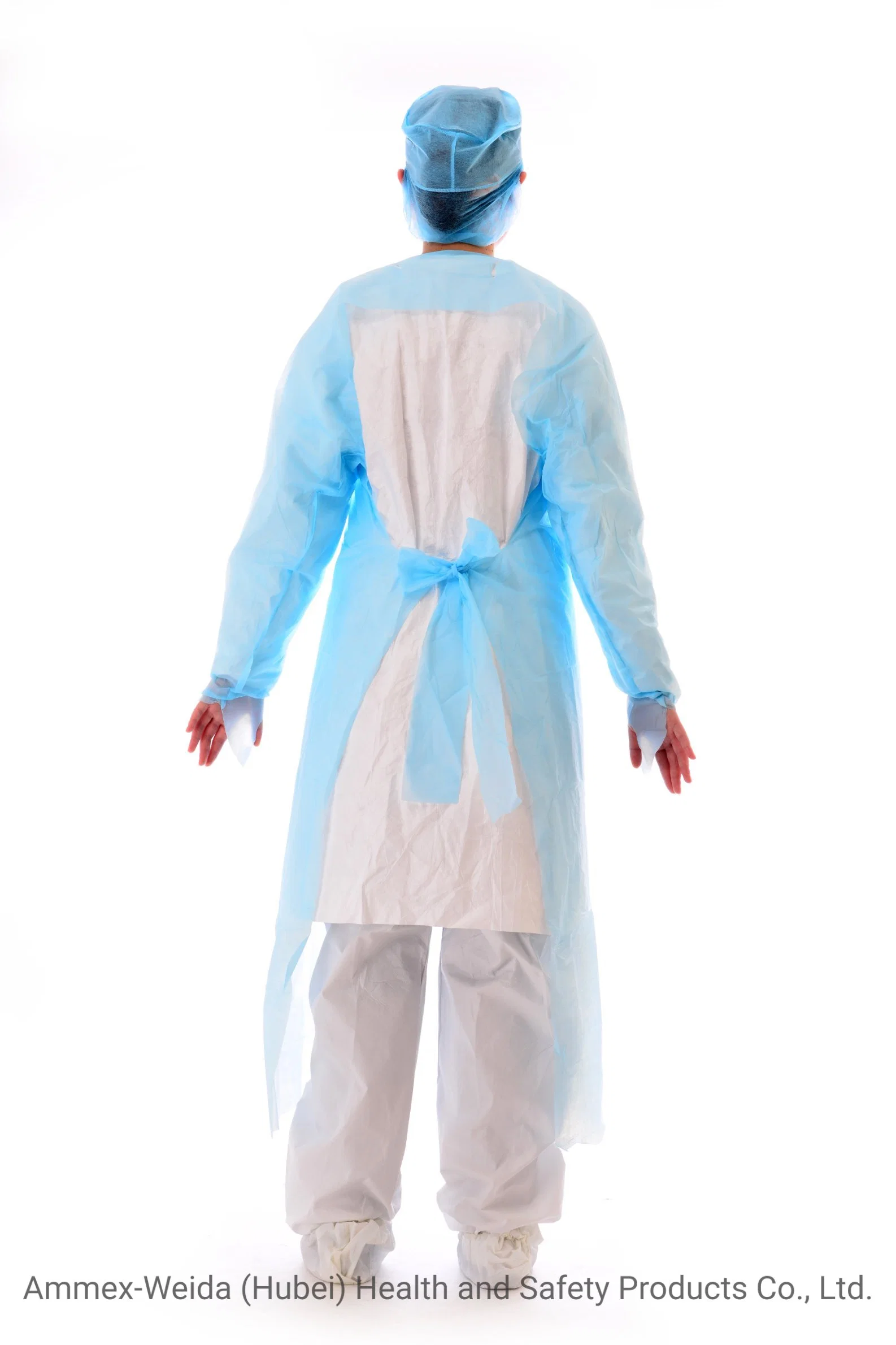 Use for Hospital Disposable Medical Use CPE Gown with Long Sleeves and Thumb Cuffs for Hospital