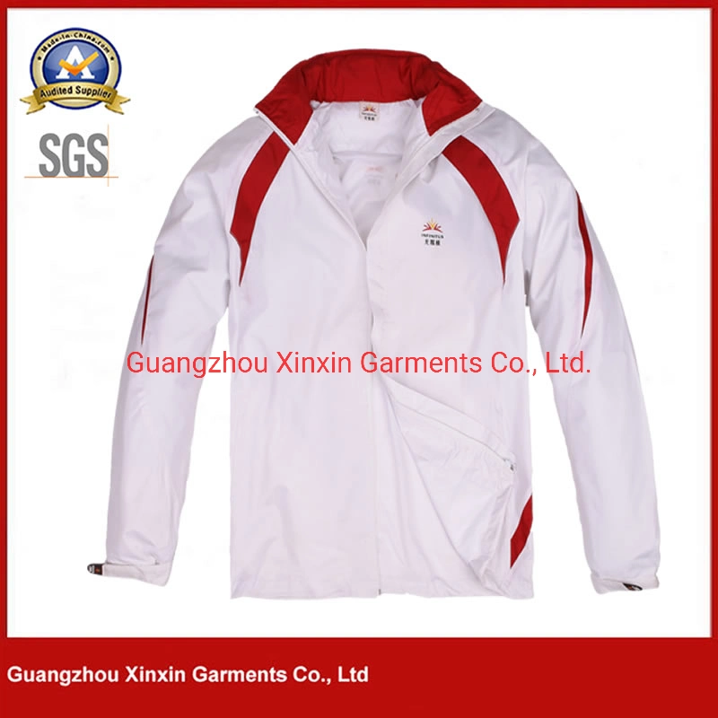 Casual Woven Stand Collar Plain Men Sports Jacket Uniform Custom Waterproof Sport Wear Clothes (J493)