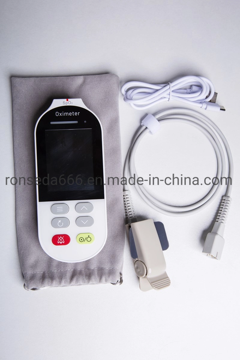 Hospital or Home Use Handheld Pulse Oximeter SpO2 Monitor with Li-Battery