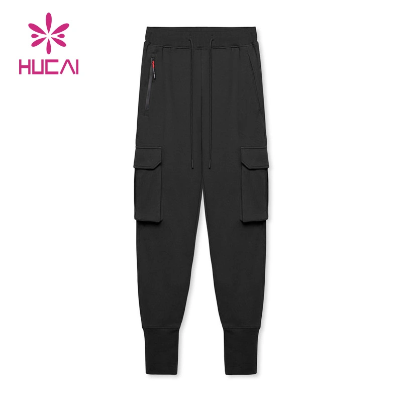 Etiqueta privada OEM Factory Suit Side Zipper Pocket pantalones de chándal personalizados Pantalones de jogging para hombre