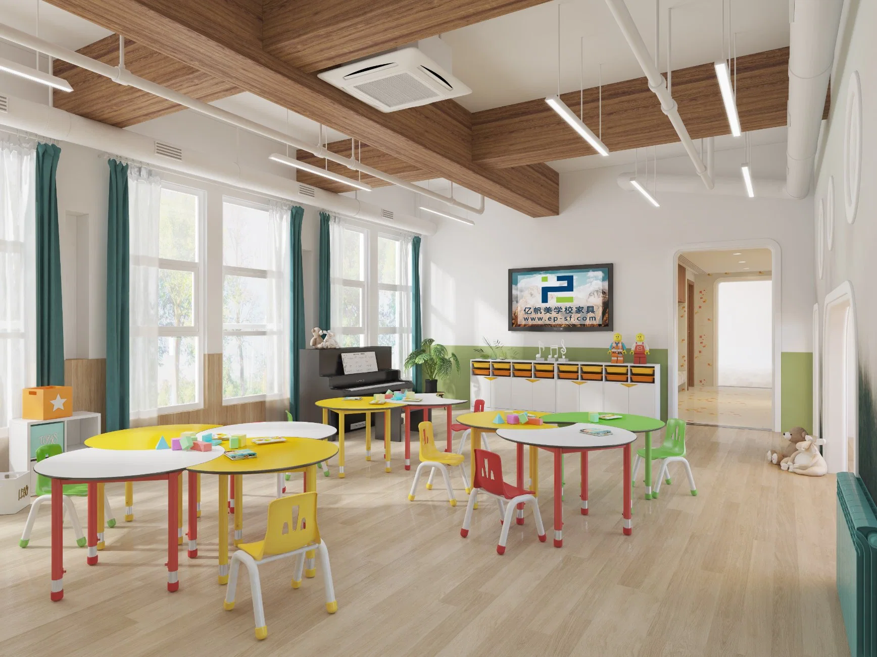 Education K1-K12 School Classroom Library Learning Dormitory Dorm Lab Office Canteen Restaurant Kindergarten Kid Wooden Metal Commercial Furniture Manufacturer