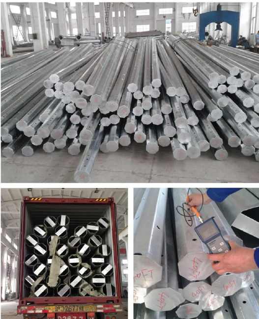 S345 1-10kv Hot DIP Galvanized Steel Electric/Transmission Pylon Pole/