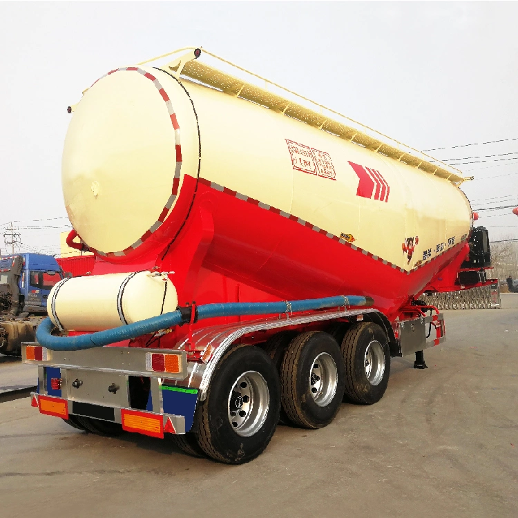 Large Capacity 45 Cbm 50 Ton 3 4 Axle Dust Tank Semi Trailer Price Bulk Cement Trailer