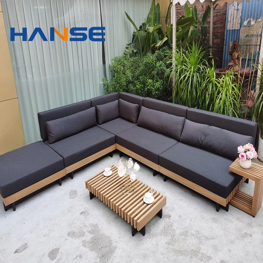 Custom Quality Sale Porch Teak Factory Wooden Furniture Queen Size Sofas Bed Modern Couch Sets