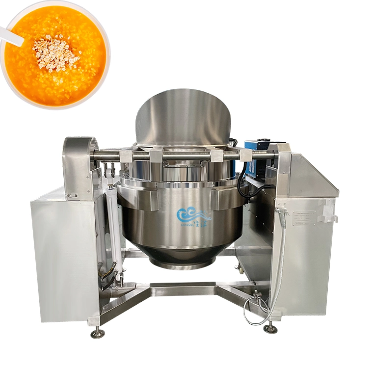 Stainless Steel Double Jacketed Kettle Broth Blanching Pot with Mixer